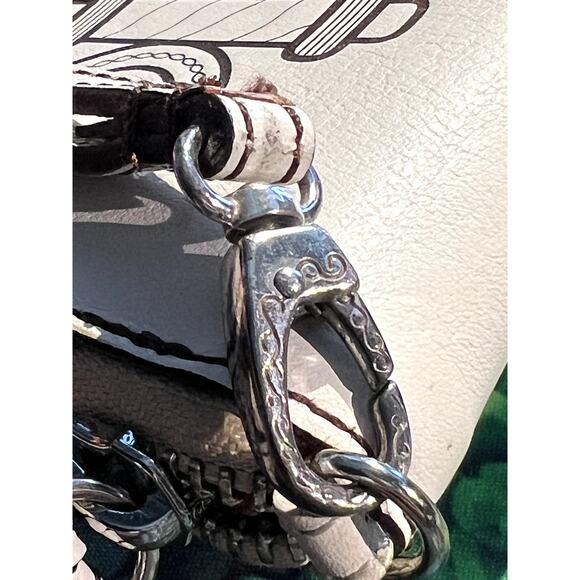 Brighton Anchor Leather Zip Around Tech Wallet Wristlet Organize Nautical Preppy - Picture 10 of 10